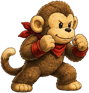 Kimpy, the brown monkey fighter